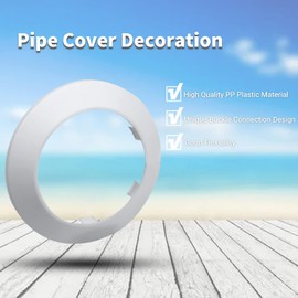 MroMax Fit 2.95" Outer Diameter Flange Water Pipe Cover Decoration White Pipe Cover Radiator PP Plastic 75mm Escutcheon Collar for Wall Pipe Tube Decoration 1Pc