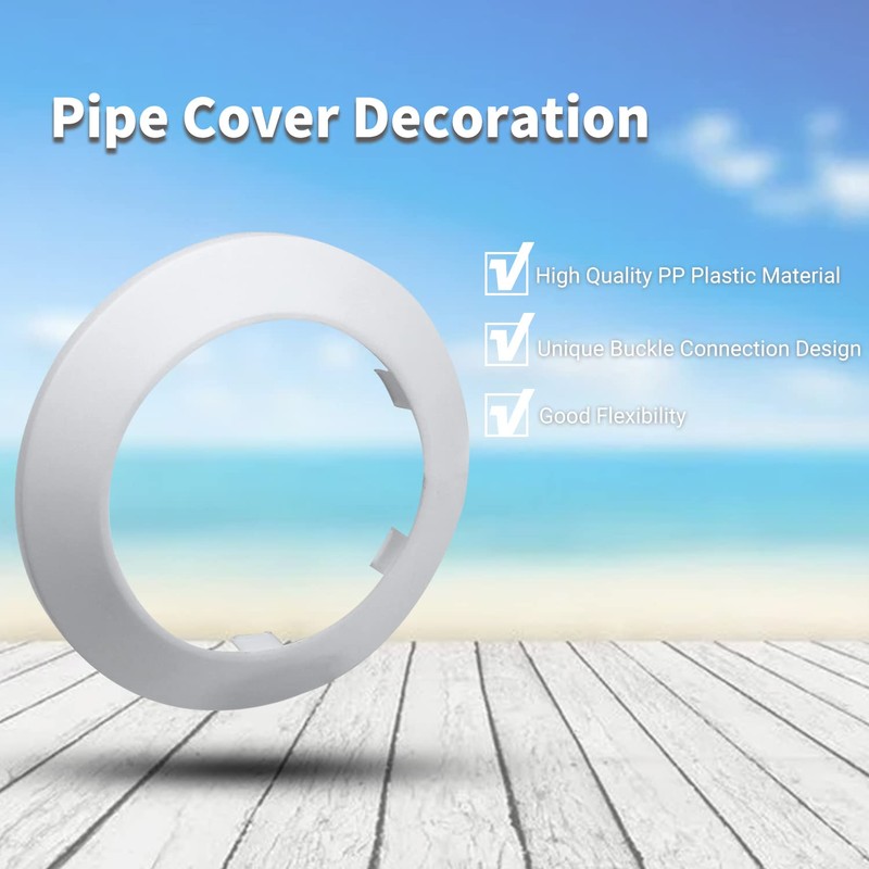 MroMax Fit 2.95" Outer Diameter Flange Water Pipe Cover Decoration