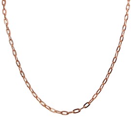 SUNYARAN Pure Copper Cable Link Chain Necklace for Men & Women, Lightweight Solid Copper Statement Jewelry Gift, Multiple Lengths (16–26 Inch), 24, Copper, No Gemstone