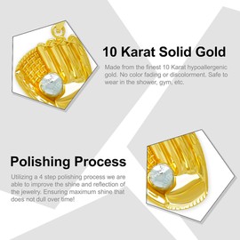 Gold Baseball Gear Charm - 10 Karat Solid Gold - Baseball Bat and Glove Pendant - Gift For Baseball Player, Gold, No Gemstone