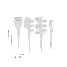 Minkissy Set Hair Dye Bowl Hair Colorist Tool Kit Hair Dye DIY Tools Applicator Tint Hair Teasing Comb Hair Comb Hair Dye Brush Tool Highlight Kit beard Brush Tint Bowl Brush White