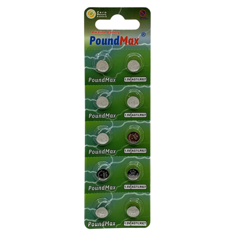 PoundMax AG7 LR927 Batteries 1.5v Alkaline Button Cell Battery -