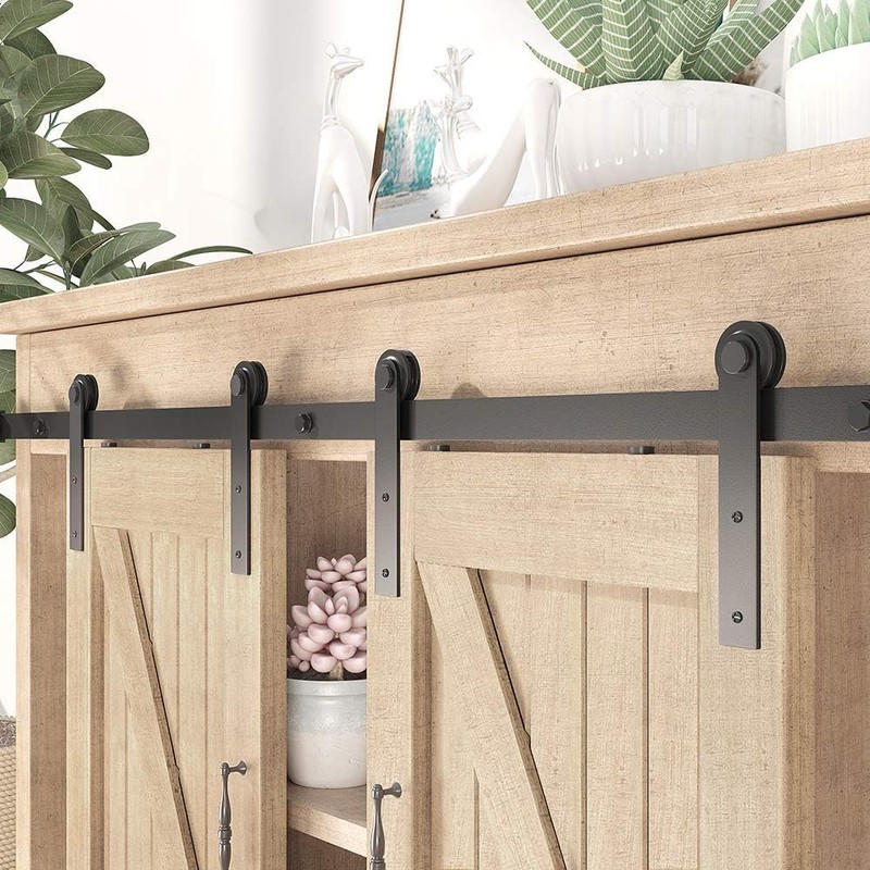 ZEKOO 5FT Super Mini Sliding Barn Door Hardware Kit for