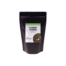 Flowery Jasmine, Loose Leaf Green Tea - Caffeinated | bulk 8oz, 80-100 cups | The Spice Hut, First Sip of Tea