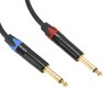 Dual 6.35mm 1/4 Inch to XLR Microphone Cable, Y Splitter
