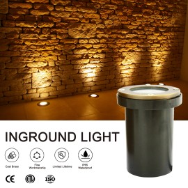 High Quality Cast Brass in Ground Lighting Led Under Ground Lighting Fixture led recessed light for Outdoor LightingColor: Antique Bronze, Lamp Power(W): 0W
