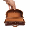 TOURBON Retro Bike Handlebar Bag Genuine Leather Bicycle Rear Saddle