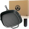 Backcountry Iron 8 Inch Square Grill Pan Medium Pre-Seasoned Cast