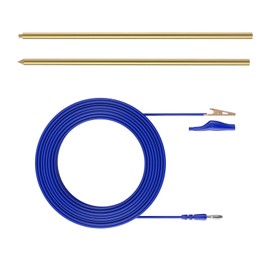 LIFENCE Copper Ground Rod,Portable Plug Grounding Rod Kit With 50ft Copper Wire & Alligator Clip for Electric Fences, Grounding Mats,Generator Antennas,Satellite Dishes (Copper Alloy Plug Ground Rod)