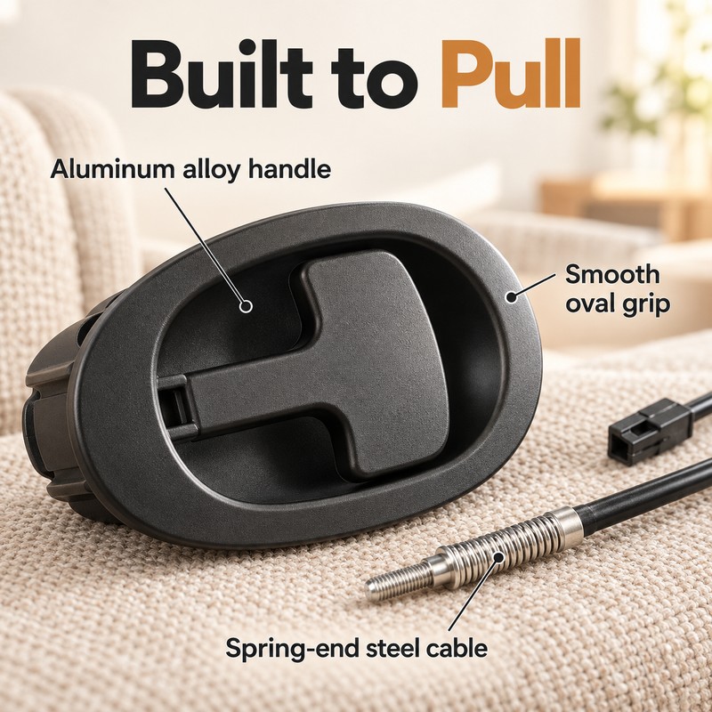 Recliner Release Pull Handle and Cable – Aluminum Alloy Replacement