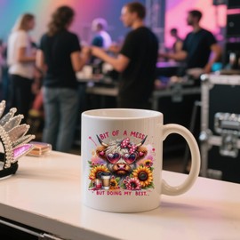 Funny UV DTF Stickers - 20 Sheets Cute Highland Cow Raccoon UV DTF Cup Wraps for 16 20 oz Glass, If I'm Moody Give Me Foody Fun Ghost Skull Butterfly Transfer Sticker Decal DIY Water Bottle Decoration