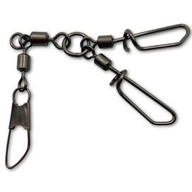 Sugarello Octopus Scallop Swivel, Snap, Sarkan, Fishing, Octopus Rigging, Double Rigging, Screw, Sea, Lure Jig, Tool, One Touch Ring, Strength, 88.2 lbs (40 kg), Octopus Fishing Lure, Black (Set of