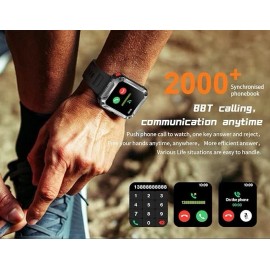 3 in 1 Bluetooth Smart Watch for Android iPhone Military Fitness Tracker Watch (color Orange)