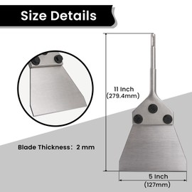 Anfrere 5 Inch SDS Plus Floor Scraper with Spare Bolts and Locknuts, Easily Removes Tile, Plaster, Hardwood Floors and Works with All SDS-Plus System Rotary and Electric Hammers