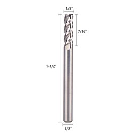 SpeTool - Fresas de extremo de 1/8 para 3 flautas de aluminio CNC en espiral para corte de aluminio, corte de metal no ferroso, 3,8 cm de largo, 5 piezas