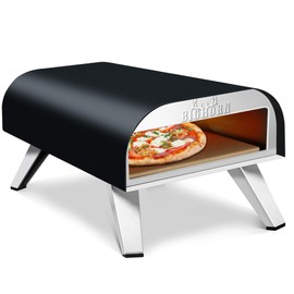 BIG HORN OUTDOORS 12" PIZZA-OVEN Portable Gas Oven, Stone-Baked Pizzas Made Easy Use Anywhere, Backyard Camping Party Cooking with your Family or Friend