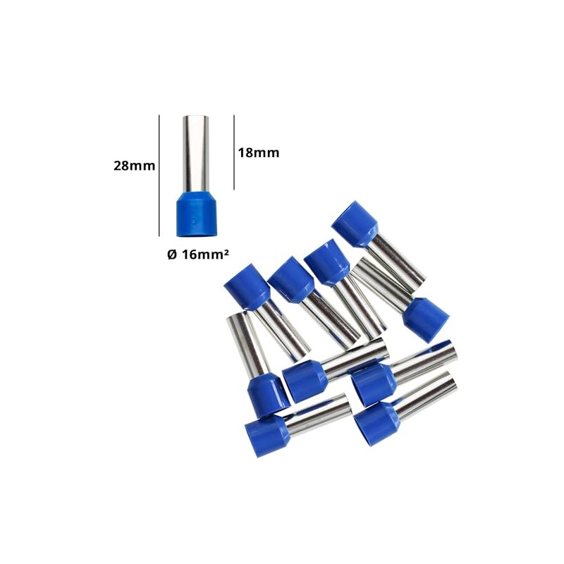 Afeld Elektro Wire End Ferrules 16 mm² Blue Insulated Sleeve