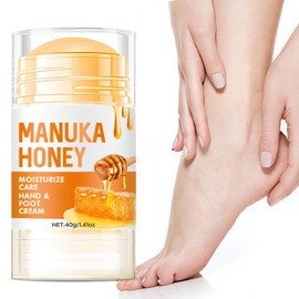 Honey Foot Cream, Hand & Foot Moisturiser for Cracked Heels and Dry Skin, Intensive Moisturising Heel Balm Hard Skin Remover, Natural Foot Care and Hands Cream for Women & Men, 40g