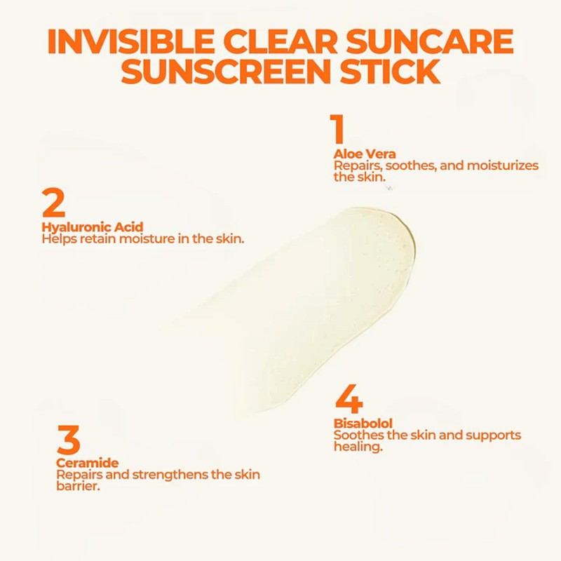 Sinoz Invisible Clear Suncare Stick – Unsichtbarer Schutz mit Filtertechnologie