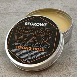 Regrowe Beard Wax Strong Hold - BERGAMOTA - ARGÁN - JOJOBA - BEESWAX - KARITÉ - MACADAMIA