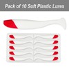 20Pcs Pack Soft Plastic Lures Bait Great for Sinker Hook