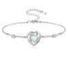 Opal Heart Ashes Urn Bracelet for Women 925 Sterling Silver