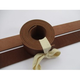 9 oz Genuine Leather Strap, Leather Strip, Leather Band, Natural Leather Belt Blank. 51-55". (Ginger Cognac, 1 1/2 inch (38mm.))