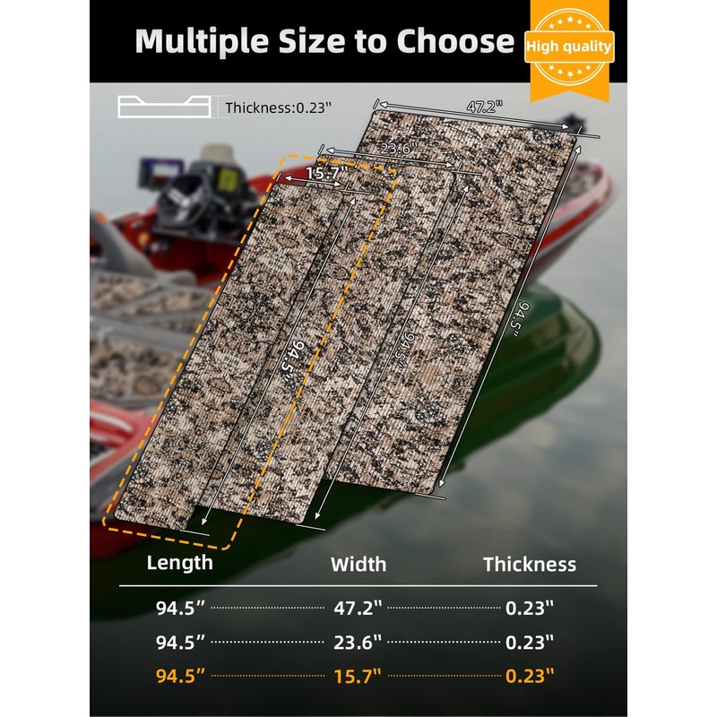 FOCEAN Boat Flooring EVA Foam Boat Decking Marine Flooring Camo