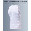 LWISMIL White Compression Tank Top Men Athletic Workout Sleeveless Tank