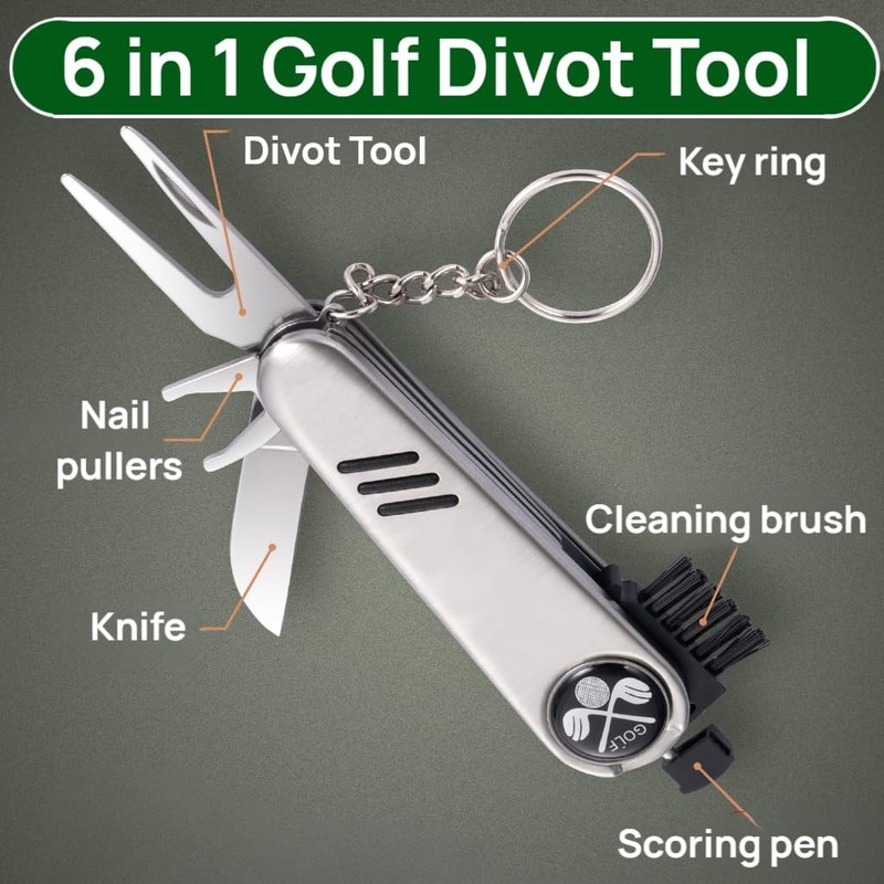 MTSBDM Golf Accessories Kit with Leather Case,Complete Golf Stuff Set