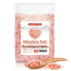 Himalaya salt, pink crystal salt, 750 g coarse salt for salt mill, pink salt, bath salt, salt from Punjab Pakistan, 2-4 mm grain