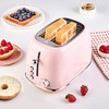2 Slice Toaster Roter Mond Retro Stainless Steel Toaster with