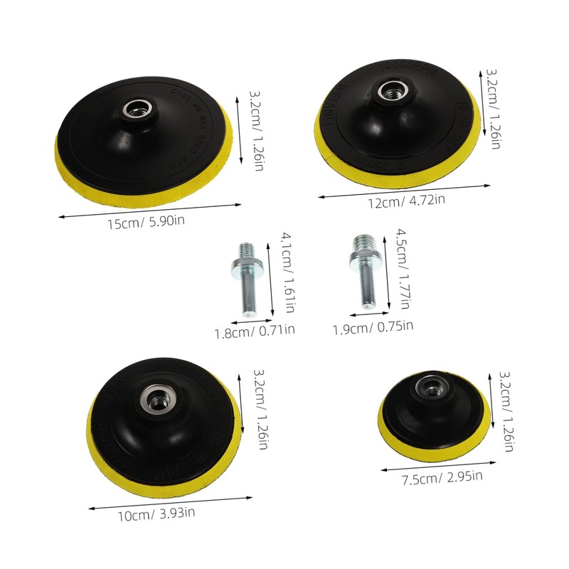 Ipetboom 4pcs Polishing Buffer Pads Set 3 4 5 6