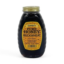 Gunter's Pure Buckwheat Honey, 16 fl Oz (Pack of 4)