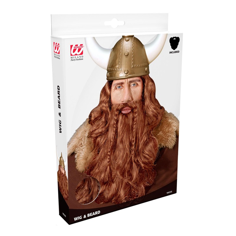 Viking withMaxi Beard Moustache Wig for Hair Accessory Fancy Dress