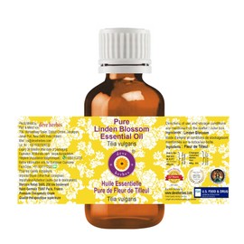 Deve Herbes Pure Linden Blossom Essential Oil (Tilia vulgaris) Non-Sticky | Non-Greasy | Sweet Floral Aroma | for Aromatherapy, Relaxation, Perfumery & Blends 5ml