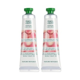 Nature Republic Hand Cream Peach Liquier Large Capacity 100ml 2pcs / 네이처리퍼블릭 핸드크림 피치리퀴어 대용량 100ml 2개