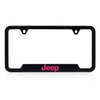 Jeep UV Printed in Tuscadero Pink Black Plated Plastic License