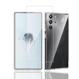 RedMagic 10 Pro / 10 Pro+ Case + Glass Film, Tempered Glass, 9H Hardness, High Transmittance, Shatterproof, Fingerprint, Bubble Free, Automatic Adhesion, Easy Installation, Flexible TPU Cover, Full