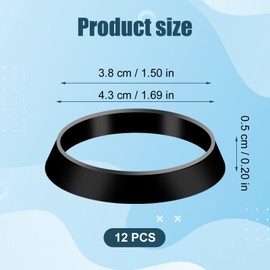 12pcs Cone Seal Ring Silicone Washer, Good Sealing Washer Drain Pipe Seal Ring for 1 1/2 Inch Drain Pipe Rubber Gasket Washers for Sealing Sink Drains Outdoor Water Pipes