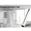 socialme-eu 4 Inch Stainless Steel Shower Extension Round with Chrome