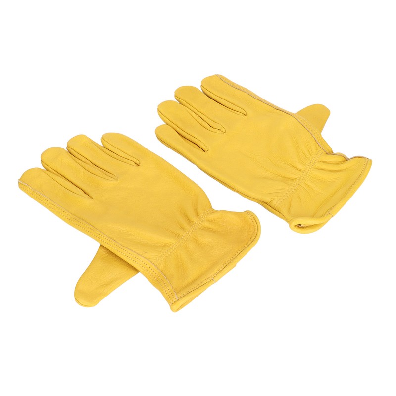 Garden Cowhide Gloves Wear Resistance Full Finger Leather Gloves for