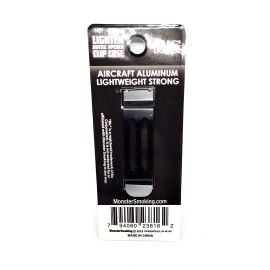 Monster Smoking Purple Design Aircraft Aluminum Big Bic Lighter Clip Case/Opener