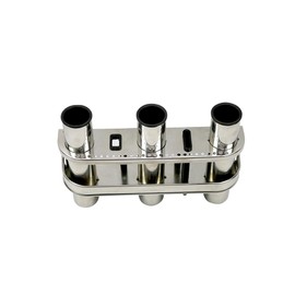 3 Tube Fishing Rod Holder & Boat Organizer Rod Rack Stainless Steel Fishing Rod Bracket Tube-linked Fishing Accessories Fishing Lovers' Gifts