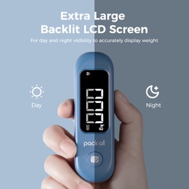 pack all 110 Lbs Luggage Scale, Digital Handheld Baggage Scale, Travel Suitcase Weight Scale with LCD Display, Battery Included, Navy