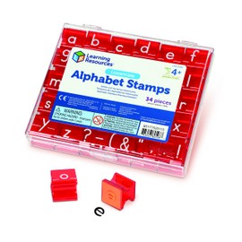 Learning Resources Lowercase Alphabet Stamps, Classroom Teacher Accessories, 34 Pieces, Ages 3+