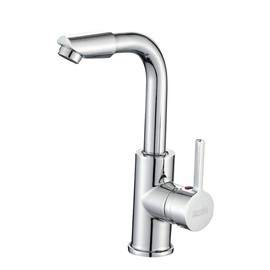 Operitacx Drehbarer Wasserhahn Rotation Einloch Mischbatterie für Badezimmer Waschbecken Warm Kaltwasser Mischarmatur aus Langlebigem Material Tropffreie Keramikkartusche Leicht zu Reinigen