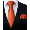 Enlision Solid Men's Wedding Ties and Pocket Square Set Plain