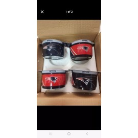 New England Patriots Case Of 4 New Gametime Snack Salsa Chip Bowls New