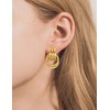 Wrlcorly 8 Pairs Gold Knot Earrings for Women Geometric Twisted